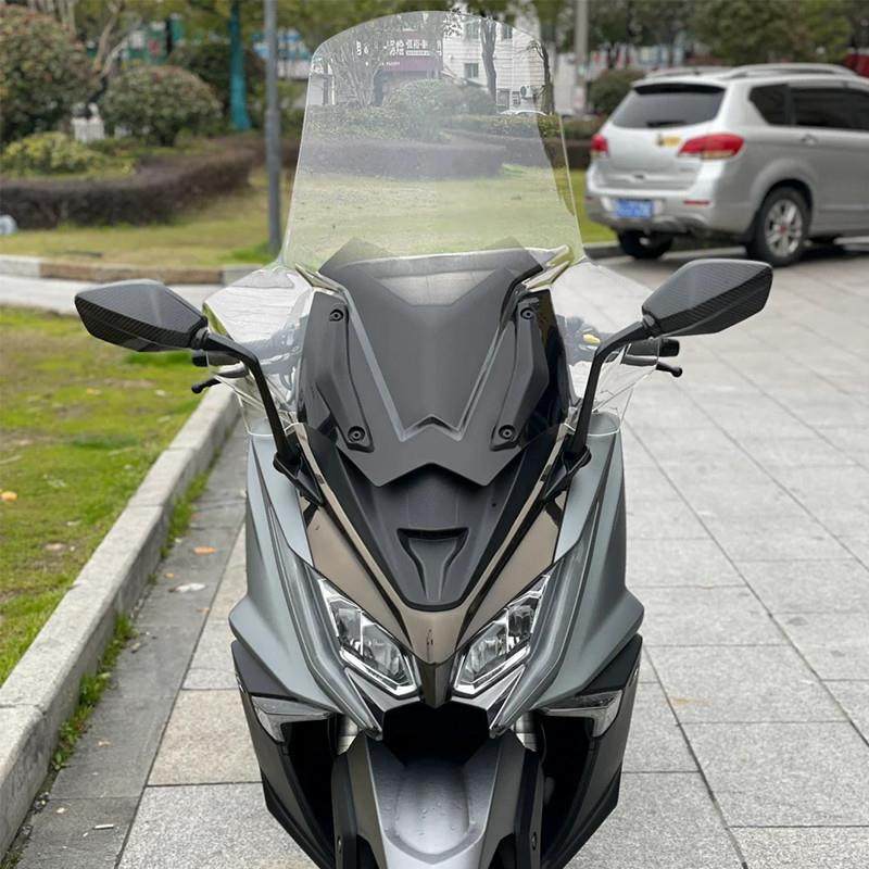 适用光阳AK550风挡改装挡风配件前挡加高加宽护手风挡挡雨板护胸