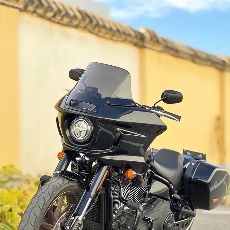 天飞仕适用于哈雷路威st改装加高风挡路威st前挡风玻璃挡雨板护胸