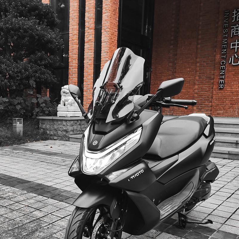 天飞仕适用春风150SC改装挡风加高可调节挡风150SC后视镜前移风挡