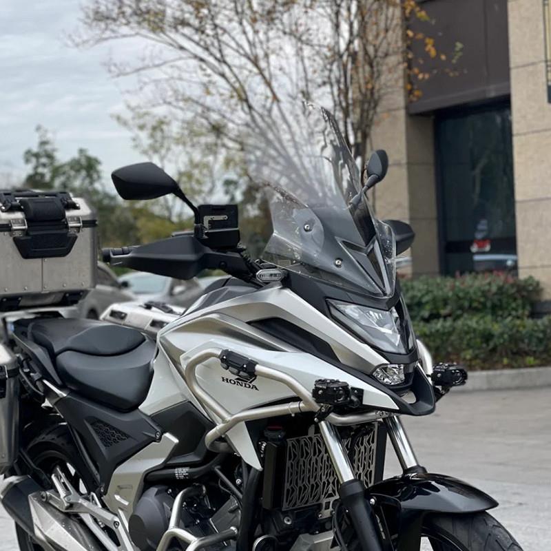 适用本田NC750X改装挡风玻璃NC750X风挡加高前挡风护胸板进口玻璃