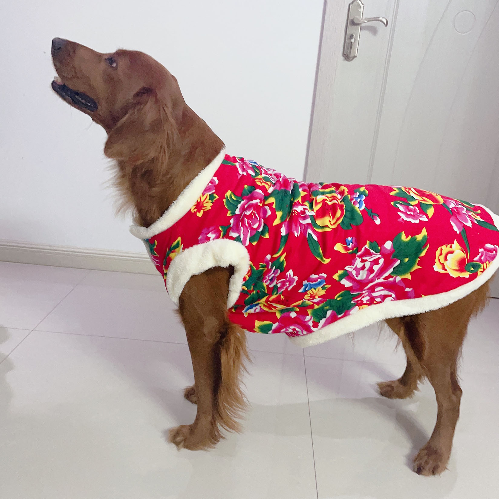 狗狗纯棉东北大花马甲