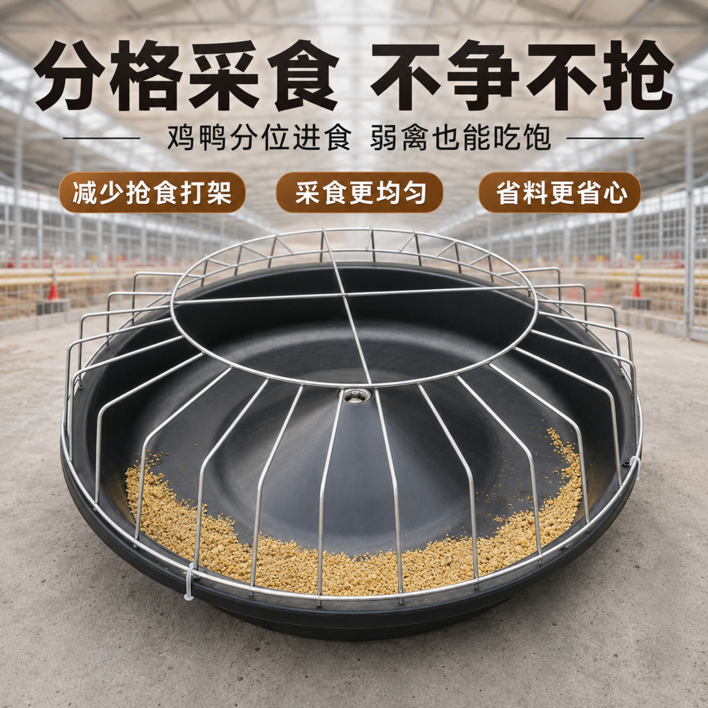 养鸡自动喂食器喂鸡专用食槽散养鸡神器打不翻鸭鹅料槽家禽喝水槽