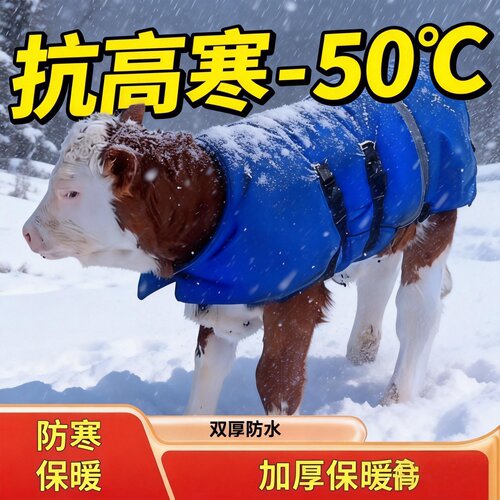 加厚犊牛保暖防水加大小牛防寒服