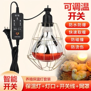 小鸡保温灯自动控温保温养殖取暖灯加热灯泡养殖用保温灯套装可调
