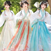 锦上添花刺绣成人晋制汉服女超仙齐腰襦裙中国风日常套装 春秋新款