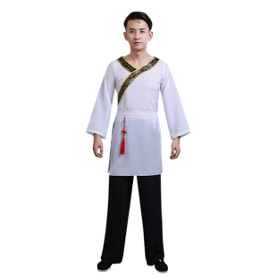 男款汉唐古典舞身韵练功服民族舞藏族艺校艺考舞蹈服装中国风飘逸
