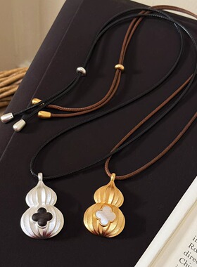 新中式小众设计葫芦吊坠项链女