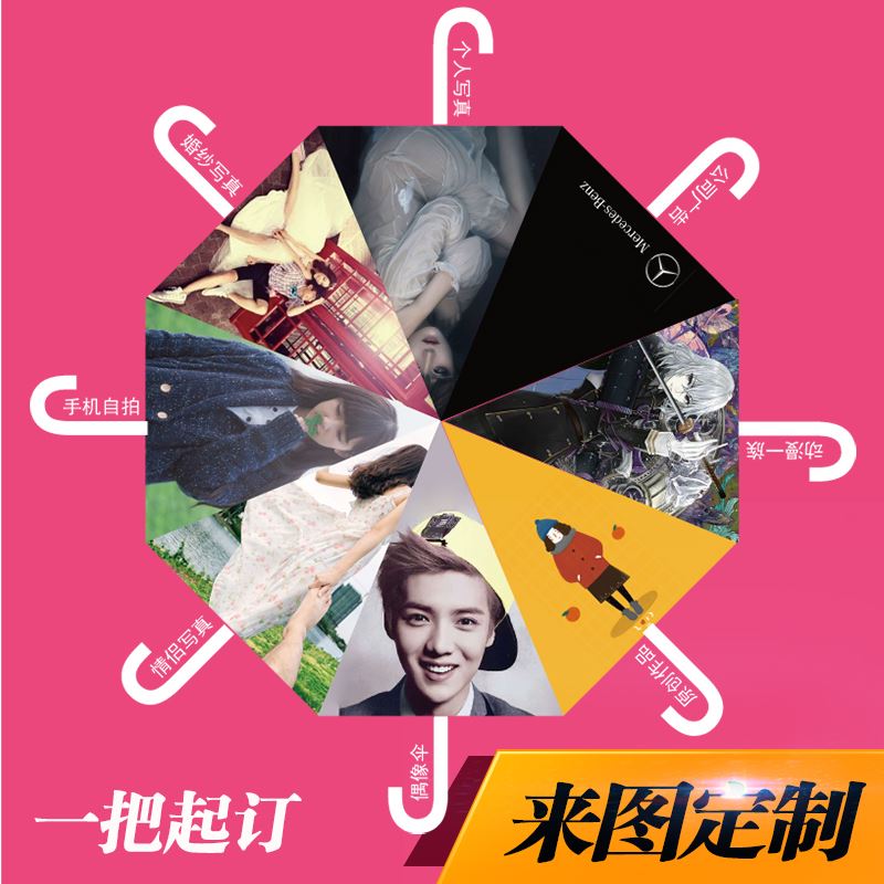 来图定制晴雨伞DIY个性图片LOGO照片动漫遮阳伞明星图案礼物定做|ruв категории начало ежедневно, зонтик/дождь/дождь/водостойкость, зонтик - от Buy2taobao.com для оказания профессиональной услуги покупки агента Taobao