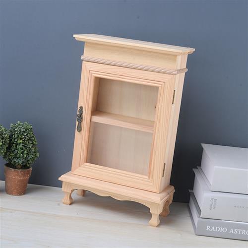 木盒子收纳盒复古桌面实木杯子收纳柜办公室木质书桌置物木架跨境