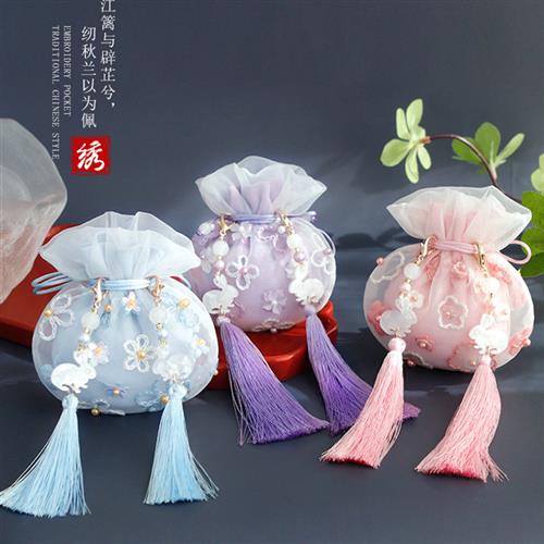 DTB9端午节香包袋空袋风香囊随身荷包刺绣diy手工材料包艾草驱蚊