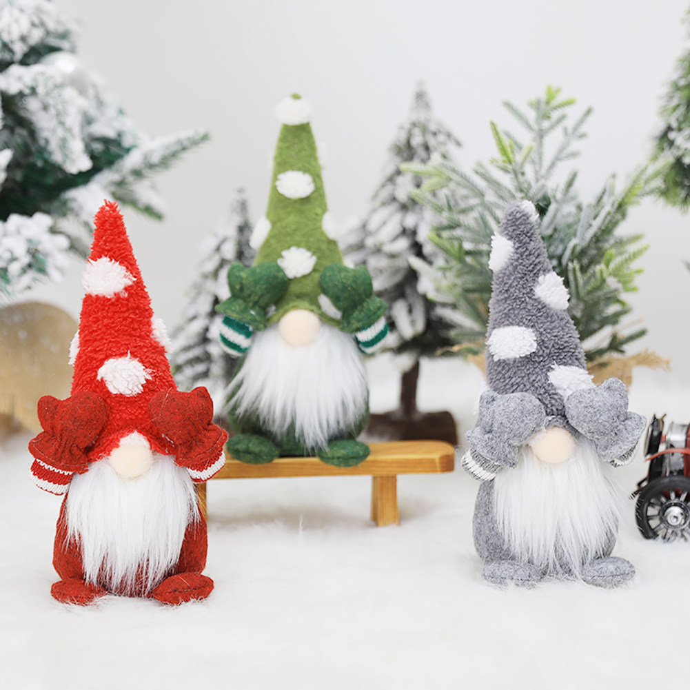 cute christmas faceless doll ornament santa claus xmas tree