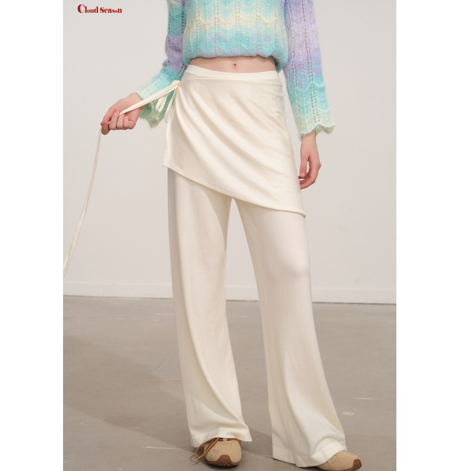 Cloud Season 25AW 两件套屁帘毛线裤