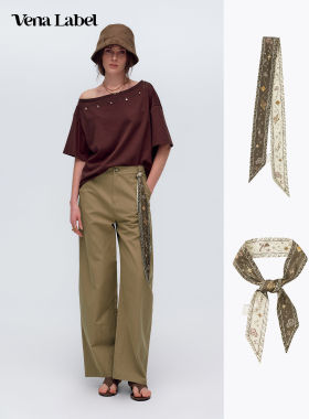 Vena Label 26SS春夏新款 印花丝巾领带多用途双面领巾发带飘带