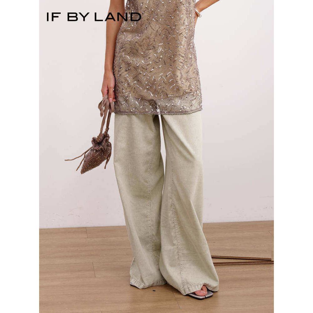 IF BY LAND 设计师品牌2026春季新品可拆卸钉珠围裹莱赛尔牛仔裤,女装/女士精品,时尚套装,淘宝优惠券,粉丝福利购,淘宝优惠卷