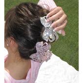 Nana Jacqueline蝴蝶结立体抓夹新款 优雅发夹高级感气质半扎发