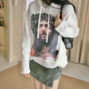 NOM NIT 好莱坞潮牌蒙面耶稣卫衣 怪奇物语 3折加绒卫衣