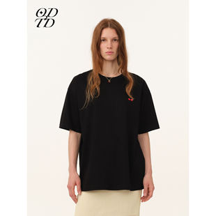 樱桃莫吉托趣味制作印花T恤百搭女 ODTD26春夏新款 设计师女装