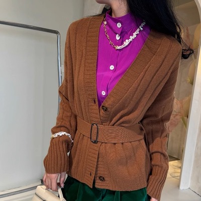 【4折】EACH OTHER针织开衫外套 衬衫Ports1961波点拼接半裙