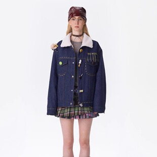 手工玩家系列 2025AW秋冬新款 裁缝小熊仿羊羔毛夹克 MARZO 13DE