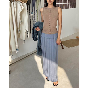 o cloche code 25年秋季 棉羊绒纽扣马甲_85%棉15%山羊绒