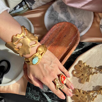 6折现货 Ports 1961 意大利品牌 正品手镯手环 金色巴洛克风