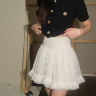 垂坠感小个子短款 新款 蛋糕纱裙 DUO巴黎少女蛋糕裙2025春季 OLIVIA