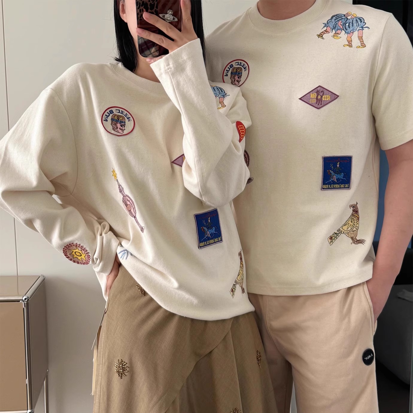 现货GARCON BY GARCON 25SS故事刺绣装饰标木棉短袖长袖