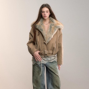 外套 加宽可拆卸大毛领夹棉工装 VIAPITTI 25AW