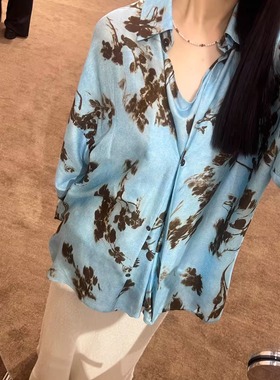 PETRE COR 25AW 印花荡领衬衫