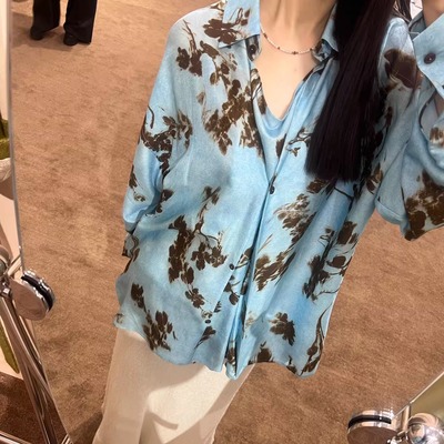 PETRE COR 25AW 印花荡领衬衫