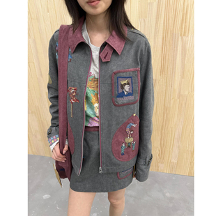 SWEET GARCON HOME 25AW HOME故事刺绣水洗帆布夹克