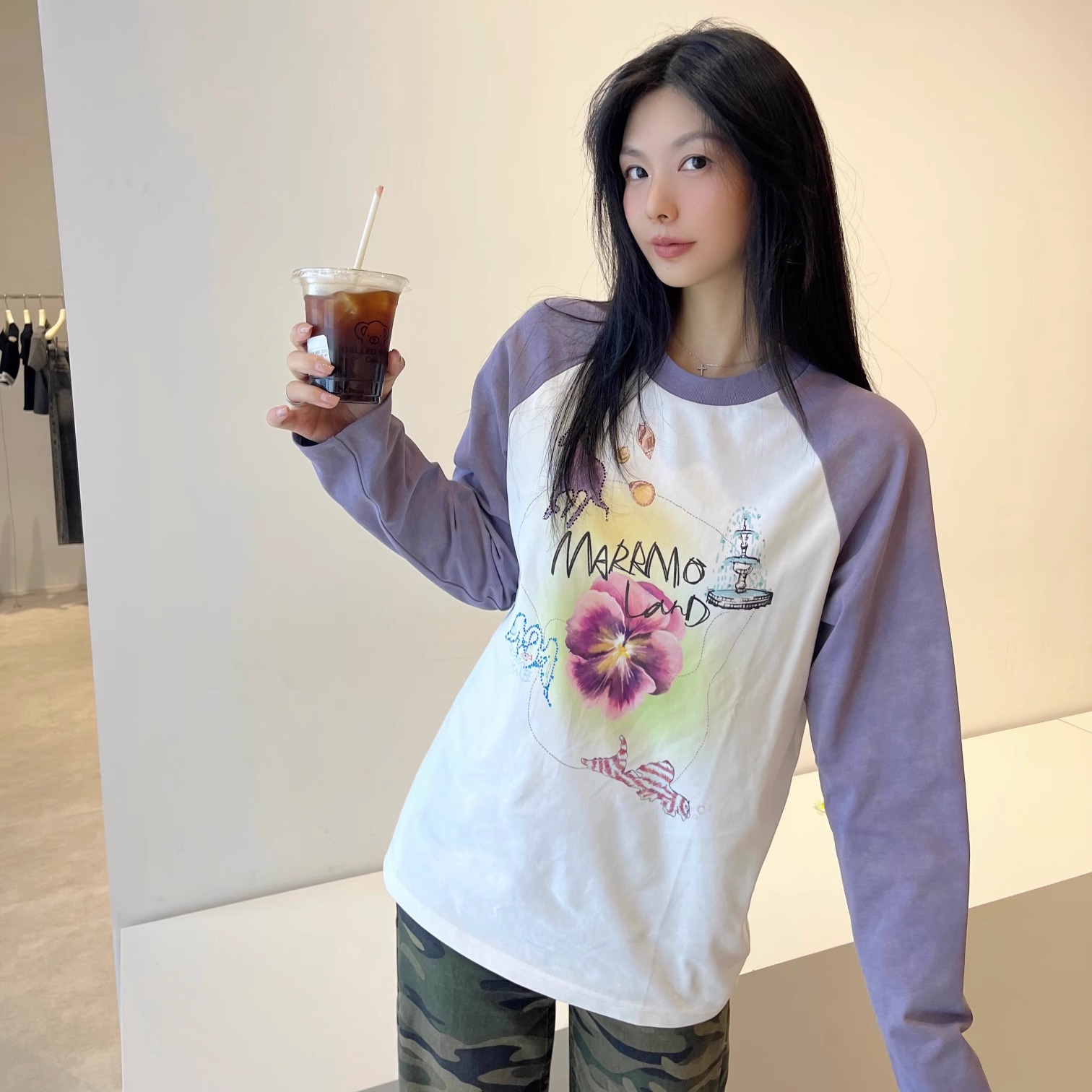 MARRMO马髦 环游世界系列长袖棉T恤