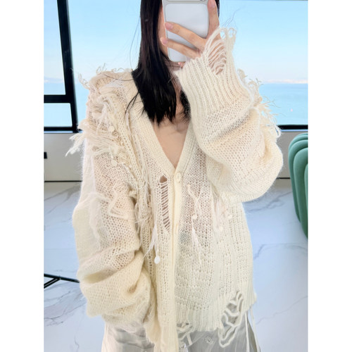 现货 Shelle Artiste 手工流苏开衫