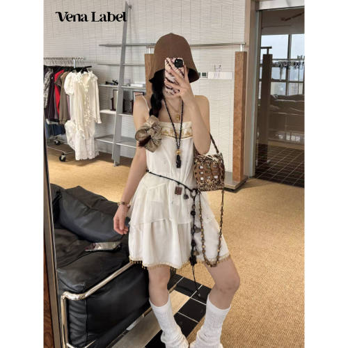 Vena Label 26SS 重工刺绣吊带上衣  钉珠刺绣短裤