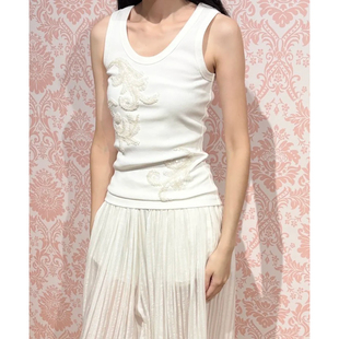 珠绣装 ZHI 新品 饰罗纹背心 26春季 现货