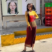 4折现货 何穗同款 Ports1961 走秀款 彩色针织长款连衣裙 风衣