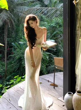 现货Tension Archive 「Debutante」马海毛蕾丝点形针织连衣裙