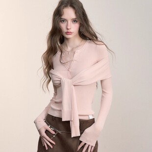 【清货折】VIAPITTI 25AW 围巾披肩系扣针织打底衫