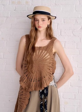 Aimme sparrow25FW W Kendall Jenner系列多元时髦深培棕背心