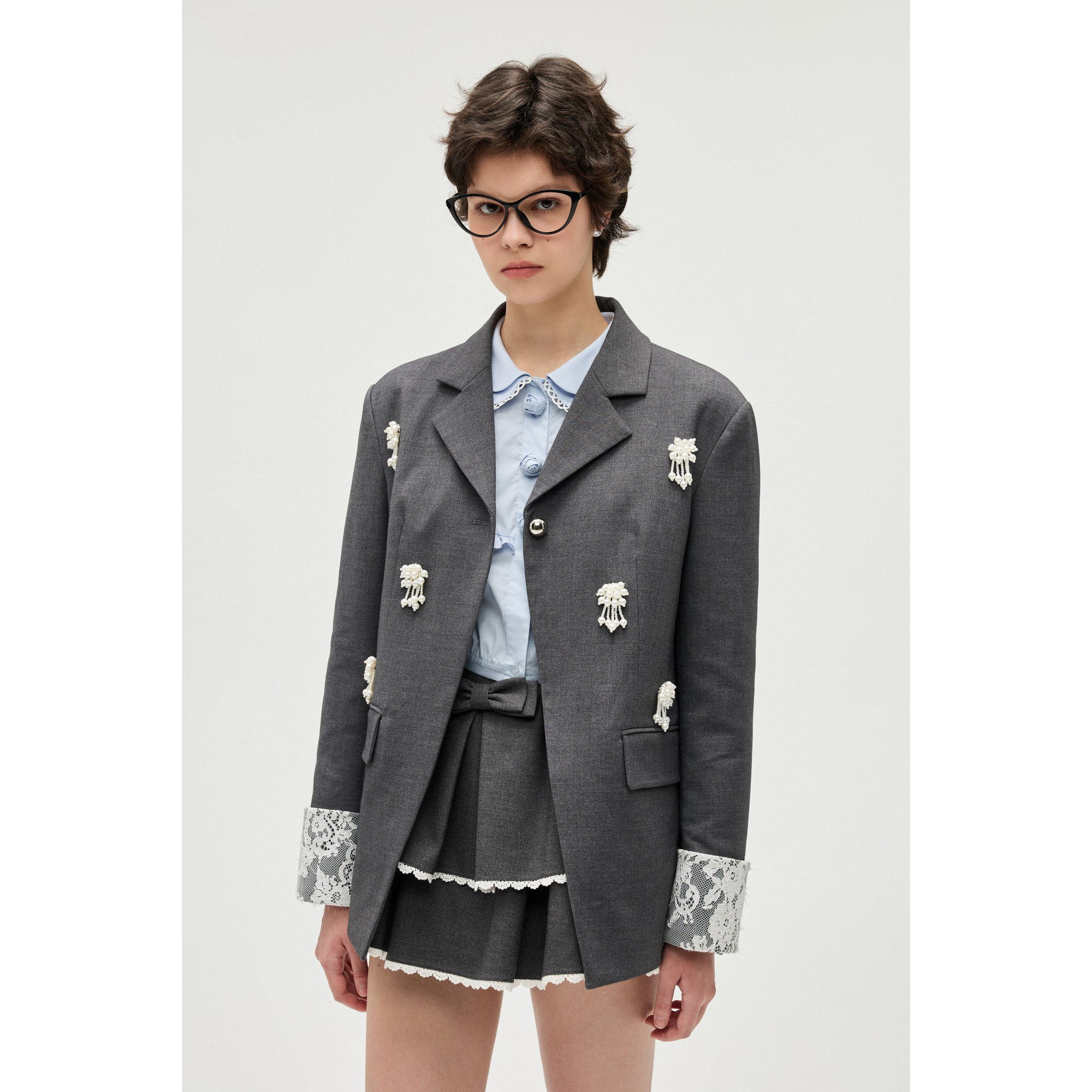 EIMISMOSOL2025AW秋冬 珠片设计感西装外套,女装/女士精品,时尚套装,淘宝优惠券,粉丝福利购,淘宝优惠卷