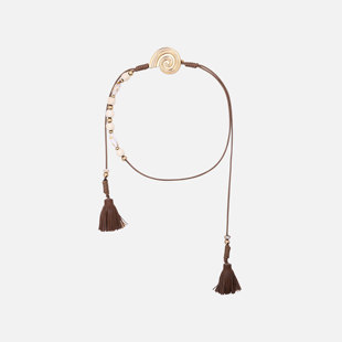 涡卷纹金属装 ZHI 新品 饰串珠腰带 26春季 现货