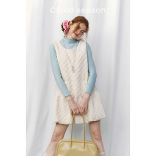 雪酪色花边内搭绵绵冰背心裙 25AW Cloud Season