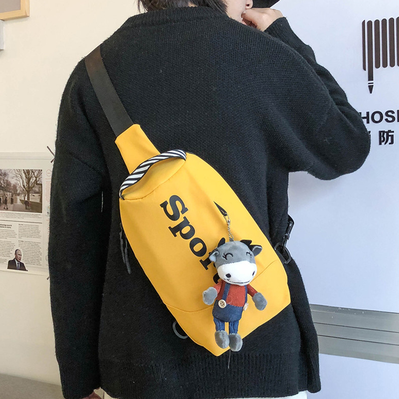 斜挎包男潮牌 运动胸包小号防水单肩包设计感休闲ins日系小挎包潮