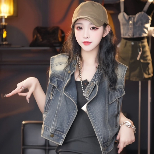 2026夏季设计感牛仔马甲女外穿