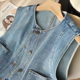 外套休闲 小个子无袖 时髦洋气百搭叠穿牛仔马甲女春夏新款 宽松短款