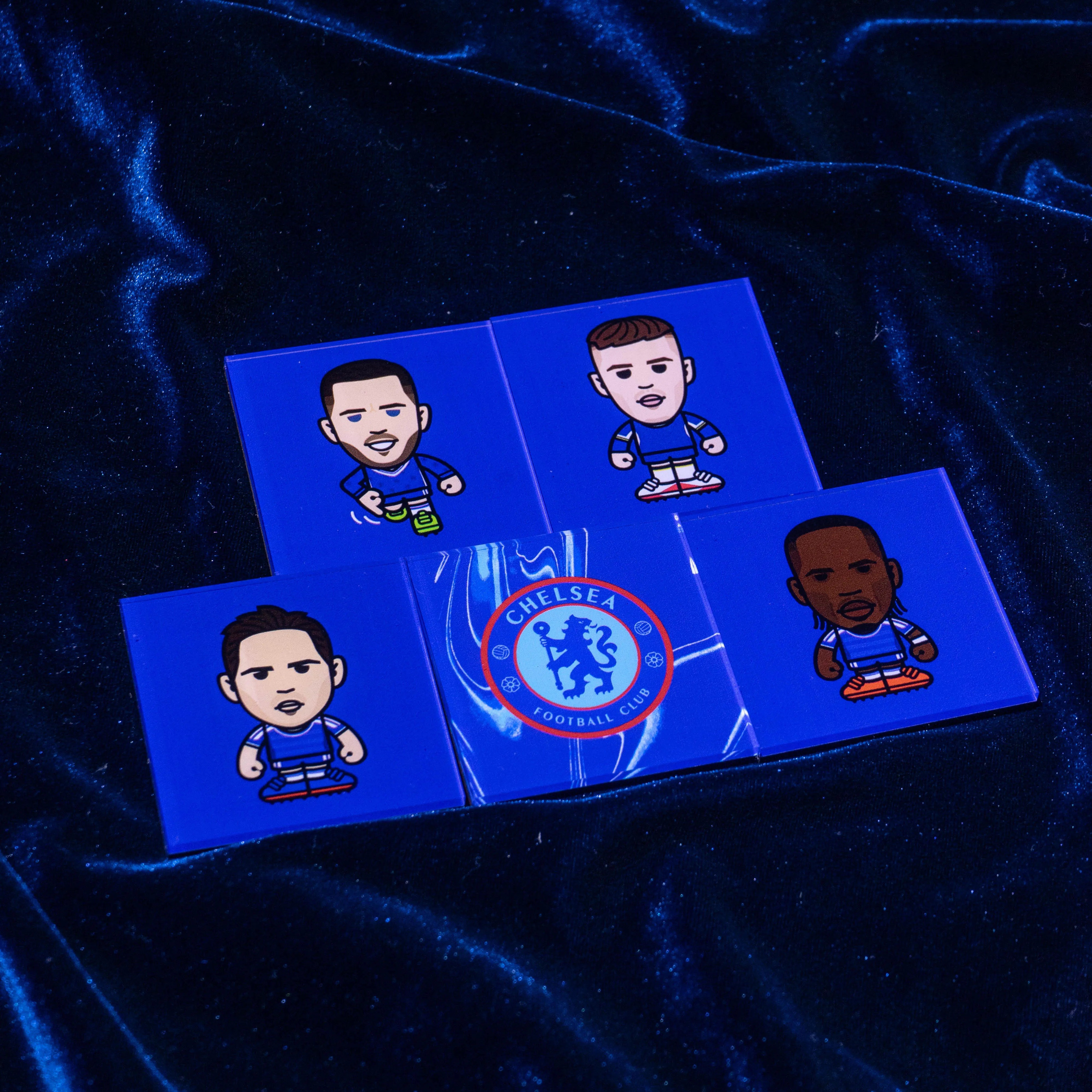 切尔西亚克力冰箱贴帕尔默阿扎尔徽章装饰磁贴创意足球球迷周边