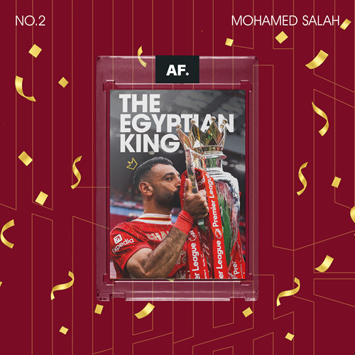 萨拉赫夺冠庆祝利物浦 AFSTORE原创设计球星卡足球收藏卡原封卡砖