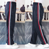 红白两条杠校裤 子黑色白红条校裤 藏蓝色初高中运动裤 小学生校服裤