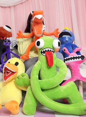 新品 rainbow friends roblox蓝色皇冠公仔彩虹朋友周边毛绒玩偶