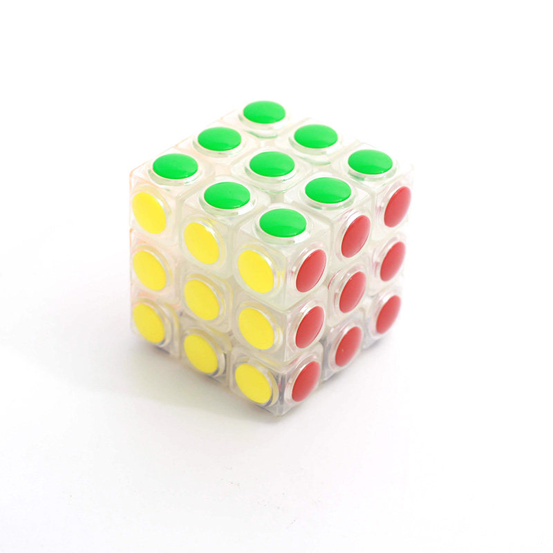 THREE-ORDER TRANSPARENT RUBIKS CUBE LOVE RUBIKS CUBE GIFT CONCAVE AND CONVEX CREATIVE RUBIKS CUBE TOY STRESS RELIEF ORNAMENTS